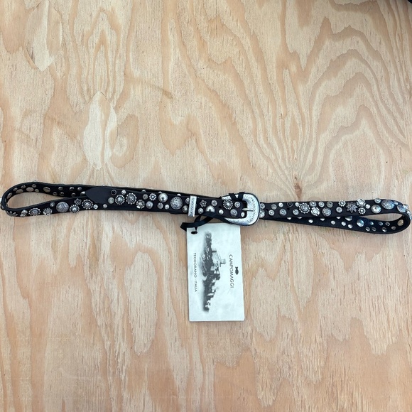 Campomaggi Studded Leather Belt in Moro - Picture 2 of 3